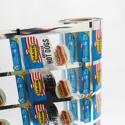 VMPET PE Metallzied Silver Printed Lidding Film Packaging Dengan Clear Window