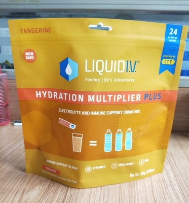 100% PE 7.9OZ Kantong yang Dapat Didaur Ulang Kemasan Makanan Kustom Dicetak Tas Makanan yang Dapat Ditutup Kembali