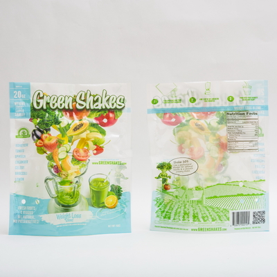 15OZ Mikron Kemasan Buah Dan Sayuran 80mm Zip Lock Standing Pouch