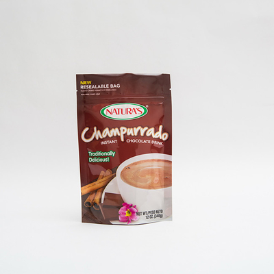 340g Champurrado Stand Up Pouch Tas Kemasan Hocolate Instan Dengan Ritsleting
