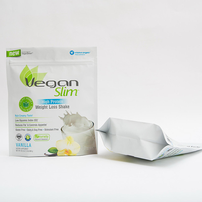 1.5LB 100mm Tas Kemasan Makanan Plastik Protein Tinggi 140MIC Zip Lock Stand Up Pouch