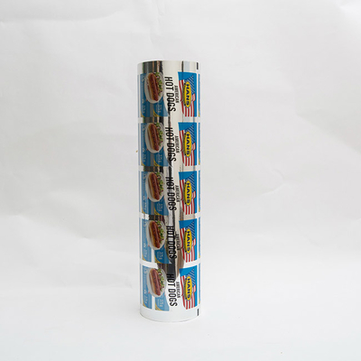 VMPET PE Metallzied Silver Printed Lidding Film Packaging Dengan Clear Window