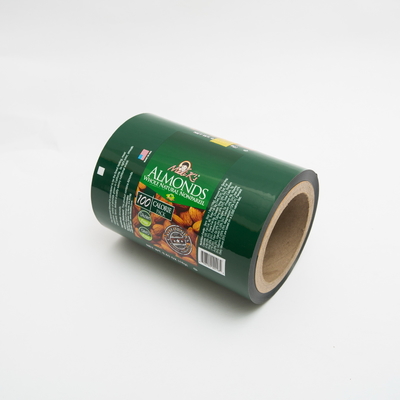 0.63OZ Almond Makanan Kemasan Film Bungkus Plastik Film Roll Logo Dicetak