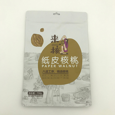 Gravnre Printing Flat Bottom Bags 500g 1000g Side Gusset Pouch Dengan Ritsleting