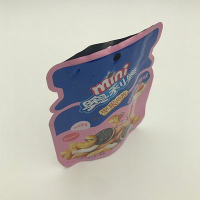 60g 100g Tas Berbentuk Kustom Laminated Plastic Zip Lock Pouch Side Gusset