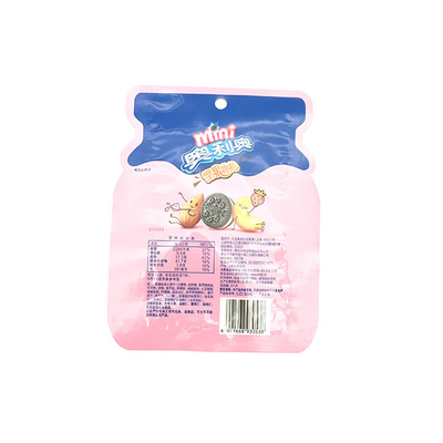 60g 100g Tas Berbentuk Kustom Laminated Plastic Zip Lock Pouch Side Gusset