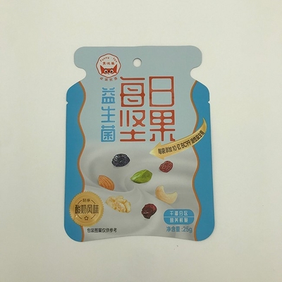 VMPET Nuts Custom Shaped Bags Plastic Zip Lock Bags Dengan Logo OEM
