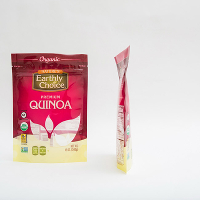 12OZ Quinoa Stand Up Pouch Gravure Printing Kemasan Kantong Plastik Kecil