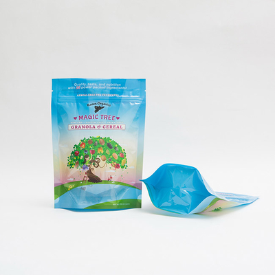 12OZ 100mm Kustom Dicetak Ritsleting Plastik Ziplock Pouch Kemasan Untuk Granola Sereal