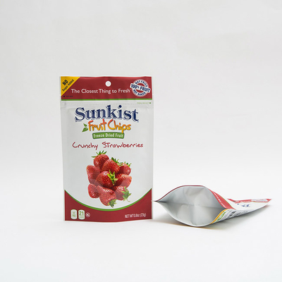 80mm Matte OPV Stand Up Zip Lock Pouch Plastik Cetak 0.8oz Tas Pengemasan Buah Kering