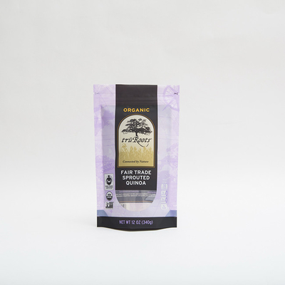 12OZ 340g Kemasan Makanan Ziplock Bag Zipper Standing Zipper Pouch Untuk Quinoa Tumbuh