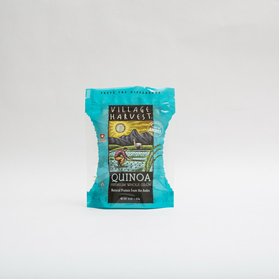 10oz PET12 Quinoa Seeds Food Packaging Bags Dengan Clear Window Gravure Printing