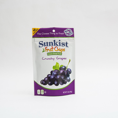 1.2oz Keripik Buah VMPET Stand Up Zipper Bag Kemasan Plastik Kantong yang Dapat Ditutup Kembali