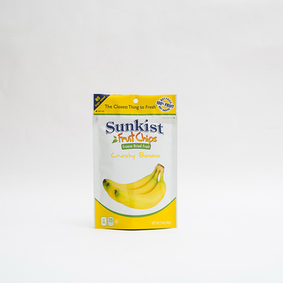 1.4oz Keripik Pisang Kering Kemasan Makanan Kantong Berdiri yang Dapat Didaur Ulang Dengan Ritsleting