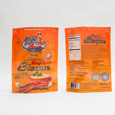 16OZ 105 Micron Plastic Packaging Bags Stand Up Pouches Untuk Kemasan Makanan
