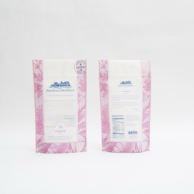 24oz Granola Food Packaging Bags Plastik 6 Warna Packing Zip Lock Pouch