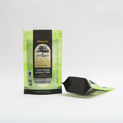 12oz Quinoa Trio Tas Kemasan Makanan 112micron Zip Pouch Bags Untuk Makanan