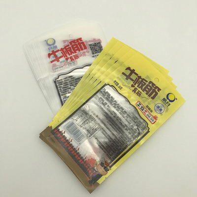 30g Beef Rib Food Packaging Bags CPP Transparan Tiga Sisi Kantong Segel