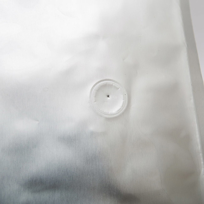 Silver Unprinted Foil Coffee Zip Lock Tas Kemasan Makanan Side Gusset Dengan Valve