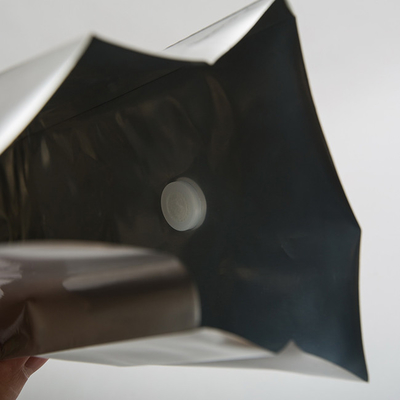Silver Unprinted Foil Coffee Zip Lock Tas Kemasan Makanan Side Gusset Dengan Valve