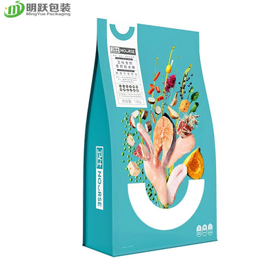 1.6kg 1.8kg Pet Food Packaging Bag Flat Bottom Recyclable Dog Dengan Ritsleting
