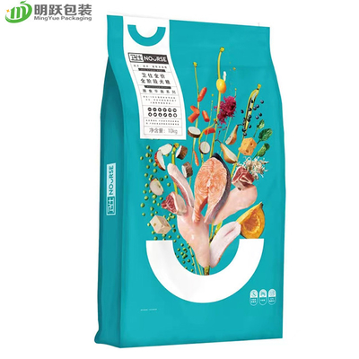 20kg 160 Mikron Tas Kemasan Makanan Hewan Peliharaan VMPET Side Gusset Pouch Dengan Ritsleting